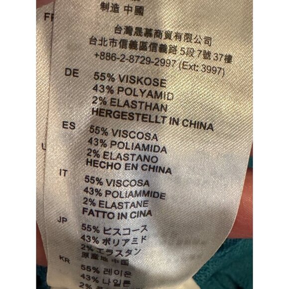 Sandro Tank Top Small Teal Blue Fine Knit Cut Out Detail Scalloped Hem Cami Top - Picture 12 of 12